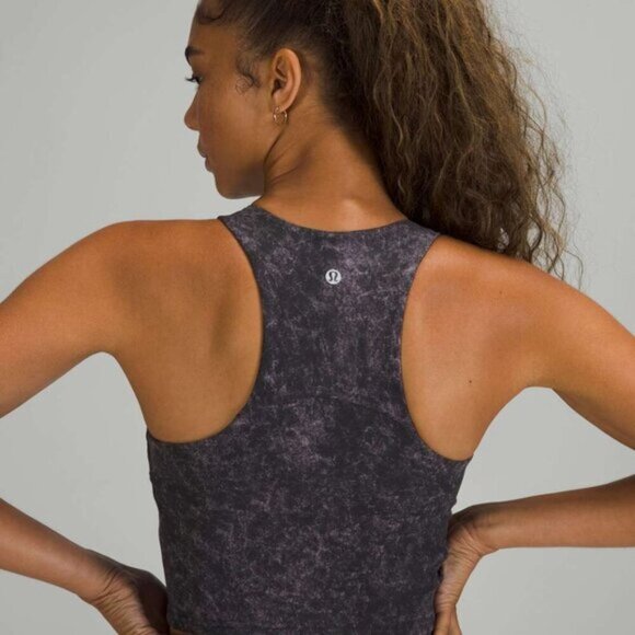 Lululemon Invigorate Training Everlux Tank Top In Dusky Lavender Black Size 4 - Picture 3 of 8